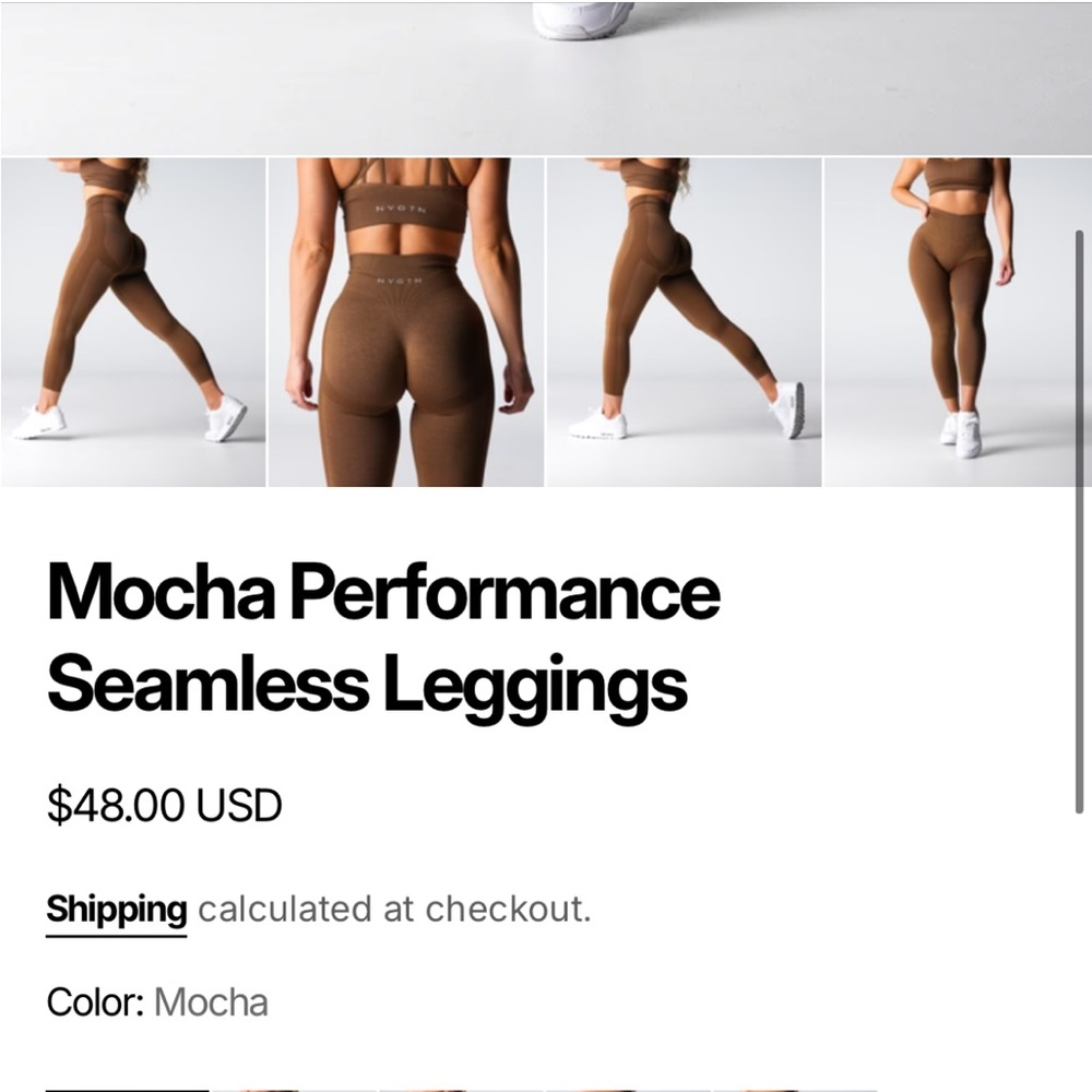 NVGTN Mocha Performance Seamless Leggings